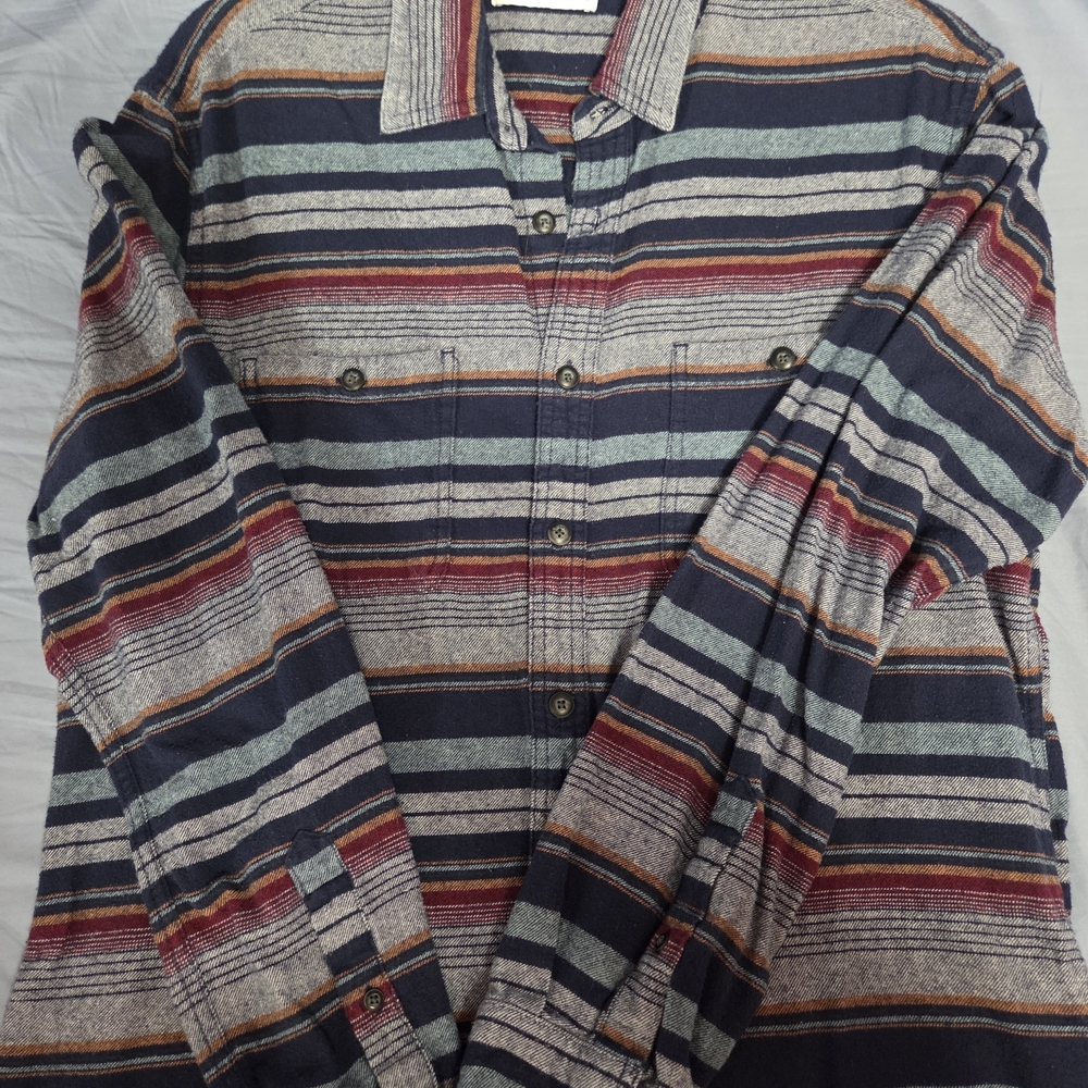 Striped Long Sleeve Button-Up Shirt